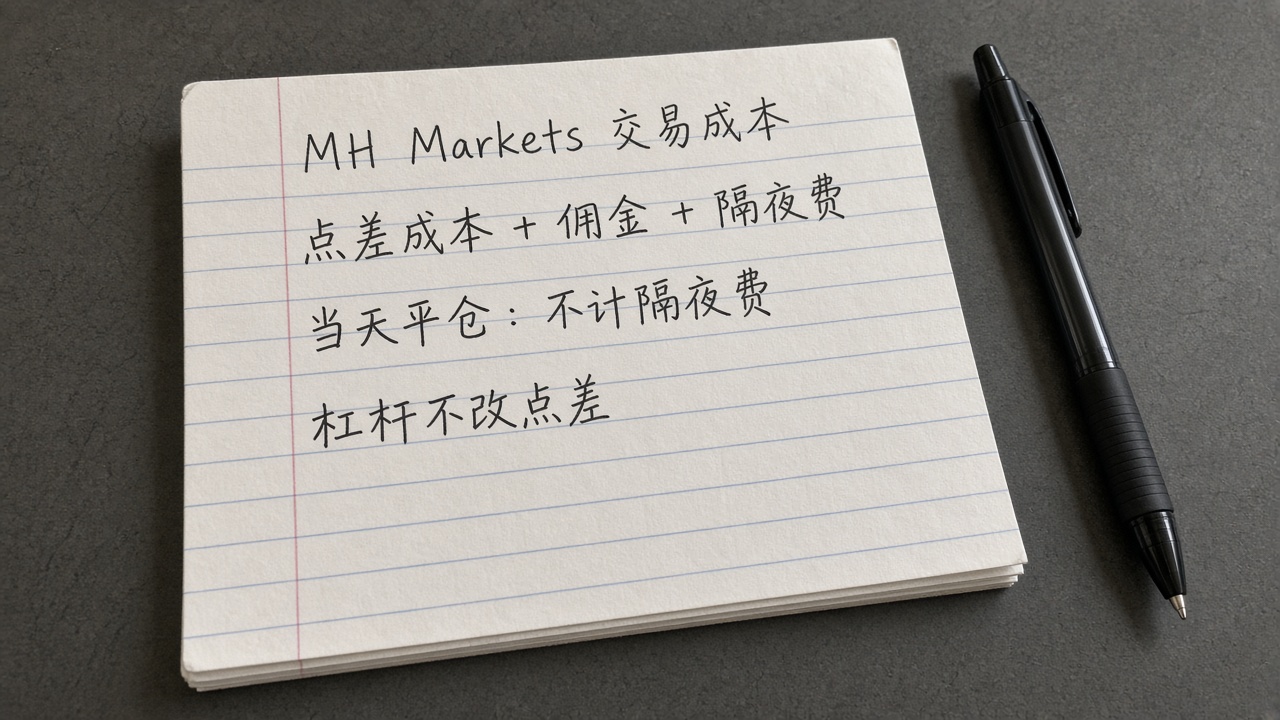 MH Markets交易成本怎么看？点差、佣金与隔夜费的核算方法